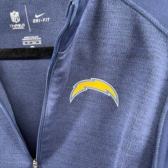 Nike Navy Los Angeles Chargers Fan Gear Element Half-Zip Performance Jacket XS - Picture 8 of 14
